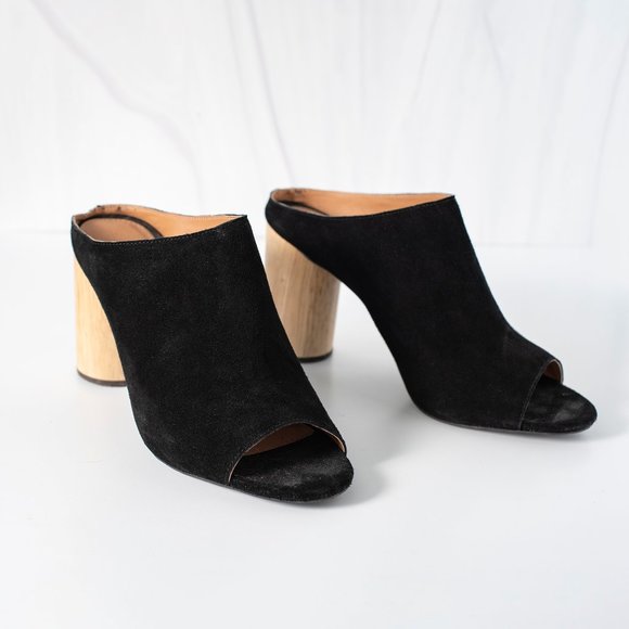 Poppy Suede Mule Heel - Picture 1 of 5